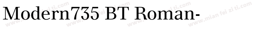 Modern735 BT Roman字体转换